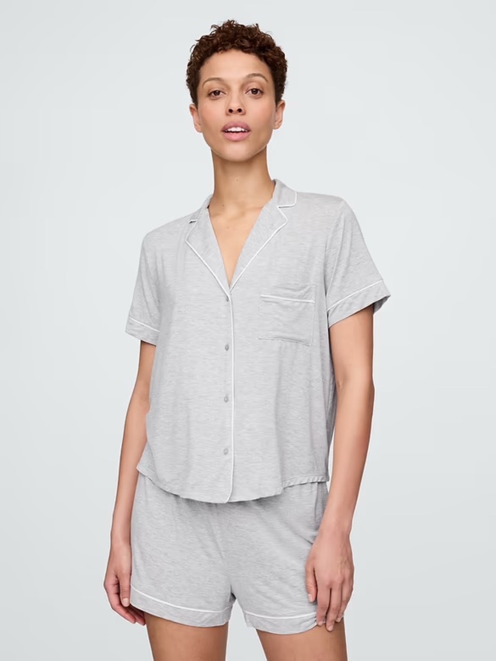 Gap | Women’s Grey SoftMade Modal Short Sleeve Pajama Top